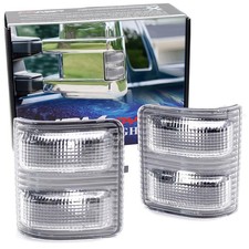 Clear Lens w/Black Interior Side Mirror Signal Lamps For Ford 2008-16 Super Duty
