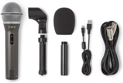 SAMSON Q2U USB/XLR Dynamic Microphone Podcasting Pack Silver