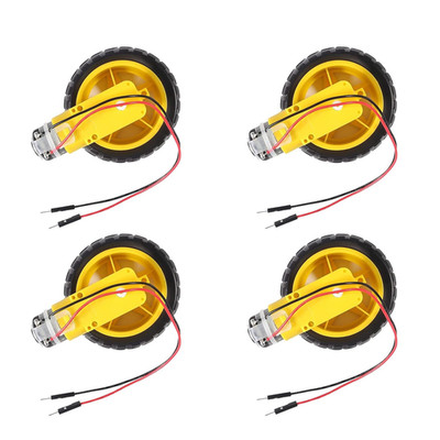 4 Sets TT Motor DC 3-6V Gearbox Motor Dual Shaft 200RPM Ratio 1:48 Motor with...