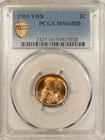1909 VDB LINCOLN CENT PCGS MS-66 RD, GORGEOUS!