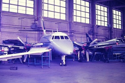 HANDLEY PAGE JETSTREAM Aircraft (G-AXUI) - Original 35mm SLIDE (c1980s)