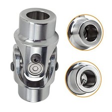 3/4" Round x 3/4" Round Steering Shaft U Joint Coupling Single Steering Chrome