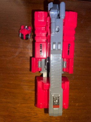 Vintage G1 Transformers Hosehead And Lug Headmasters Fire Truck w/ Seat Helmet