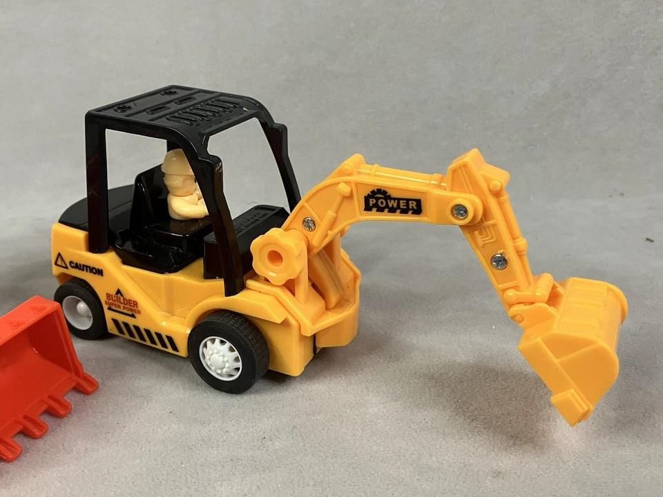 Lot Of 2 J C B Vehicle Push & Pull Along  Construction Loader And Fork Lift - Image 3 of 4