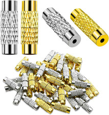 50 Pcs Brass Screw Twist Clasps for Jewelry Making - Barrel Clasp, Cord End Caps