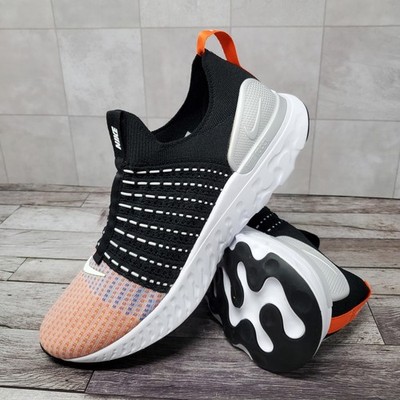 Nike React Phantom Run Flyknit 2 Black White Running DQ7647 001 Men's Size 9.5