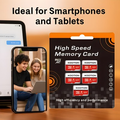 KOOTION 32GB MicroSDHC Memory Card   5-Pack   Class 10 UHS-I   For Dash Cams...