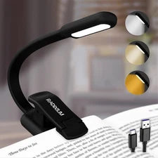 Rechargeable 9LED Book Light with Dimming and USB-C - Ideal Gift for Readers
