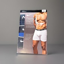 Nike Everyday Cotton Stretch Dri-Fit Boxer Briefs Men  s S Small 3 Pack