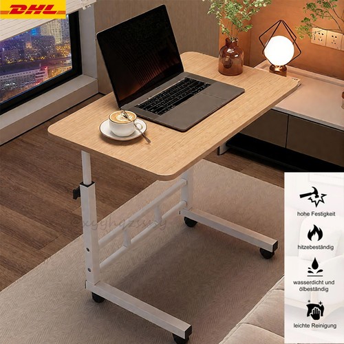 Tavolo per Computer con Ruote Tavolo per Laptop Altezza Regolabile Scrivania Tavolino