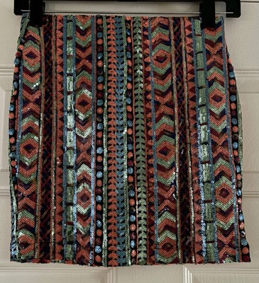 Francesca Boho Revival Quiet Luxury Old Money Resortcore Metallic Sequin Size S