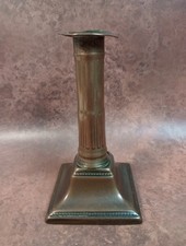 Antique Copper Candlestick 15x8cm 408g Patina Arts & Crafts Unpolished Good Vtg