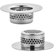2 Pack Sink Drain Strainer 1.1 Inch Bathroom Drain Hair Catcher Bathtub Drain