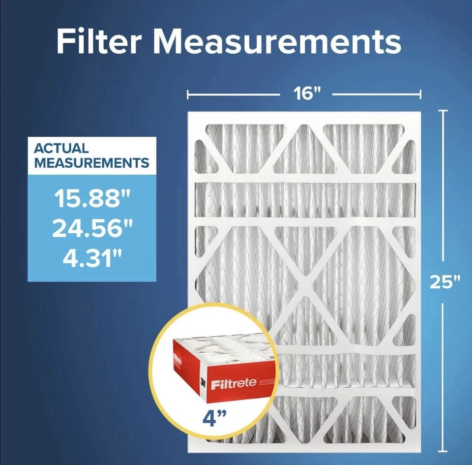 Filtrete 16 x 25 x 4 MERV 11 1000 MPR Allergen Defense Air Filters (2 Pack) - Image 2 of 2