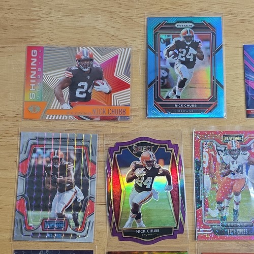 NICK CHUBB Panini Card Lot (11) #'d, RC, Insert, Parallel Cleveland Browns - Picture 4 of 7