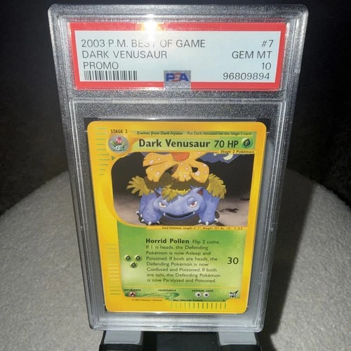 New Listing2003 Pokemon Dark Venusaur Best of Game promo #7 PSA 10 GEM MINT