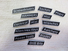     12-pcs. Magnetic Toolbox Drawer Label  Thickened Reusable Magnetic Back  