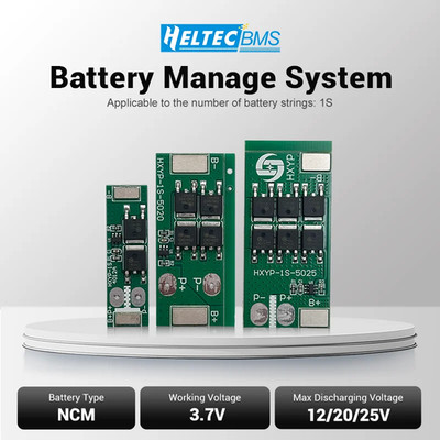 BMS 1S 12A 20A 25A 3.7V lithium battery protection board 18650 4.2V charging vol