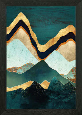 Samt Kupfer Berge gerahmtes Wandbild Poster Leinwanddruck Bild