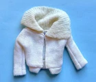 VINTAGE BARBIE PAK WHITE CARDIGAN