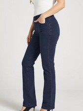 New Betabrand Indigo Straight 4 Pocket Yoga Denim Jeans Large Petite