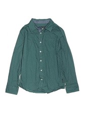 Ben Sherman Boys Green Long Sleeve Button-Down Shirt 10