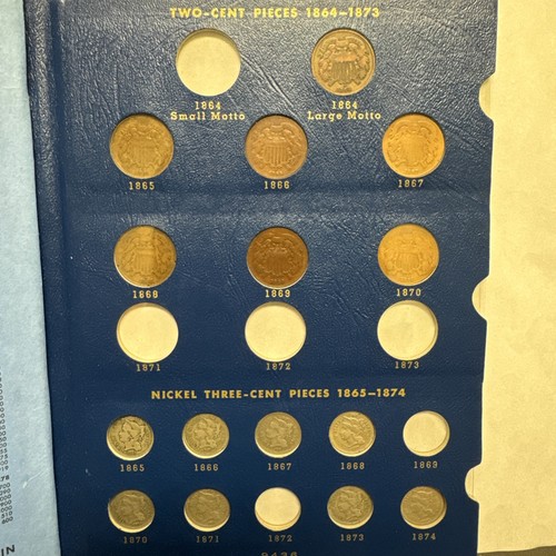 Partial Set Of 2, 3, 20 Cent Pieces Shield Nickels 1852-1882 Incl. 1875-S 20c