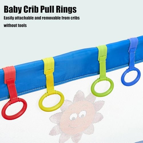 8 PCS Baby Pull Up Rings, Toddler Walking Exercise Stand Up Rings for Baby - Picture 6 of 8