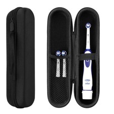 Travel Electric Toothbrush Case, 11 x 3 x 2.25 inches, Black PU 1pack