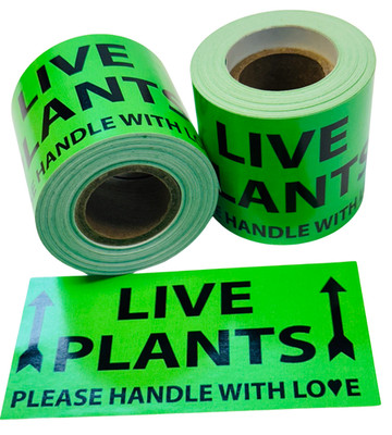 Plant Labels- 2x4 Live Plants (Arrow up) 500 labels per roll, 1-12 Rolls