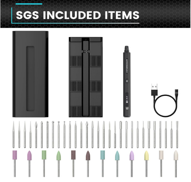 Engraving Pen with HollowCup Motor, 42 Bits & Aluminum Case, Craft Tool Gift Set