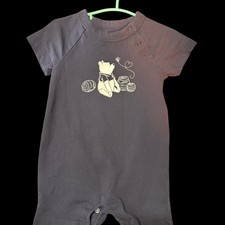 Baby Gap x Disney Winnie the Pooh Dark Grey Graphic Romper 6-12 Months