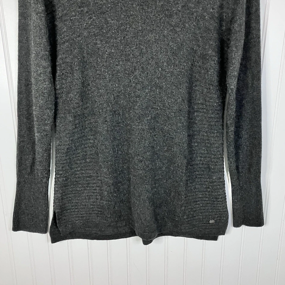 Suéter con Capucha Royal Robbins Gris Medio Lana Merino Mezcla de Lino Mangas Largas Foto 3 de 4