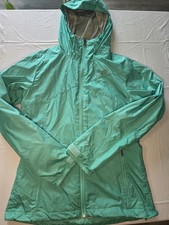 Columbia Women's Green Hooded Full Zip Windbreaker.