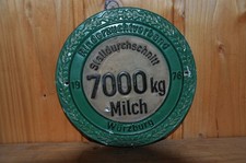 Altes Blechschild 1976,Rinderzuchtverband Würzburg,Landwirtschaft,7000kg Milch