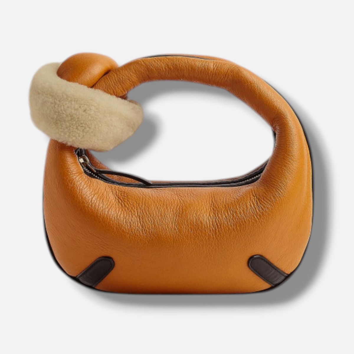Bottega Veneta Women's Brown Mini Aviator Jodie Shearling Clutch