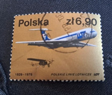 Timbre polsk zl 6.90 - 1929/1979 polskie linie lotnicze lot