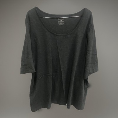 LL Bean T Shirt Plus 3X Black Supima Cotton Everyday Casual Comfort Wear T shirt