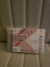 Kuretake Zig Calligraphy Dual Tip Marker Pens, 7 colors and Blender set, 2mm,...