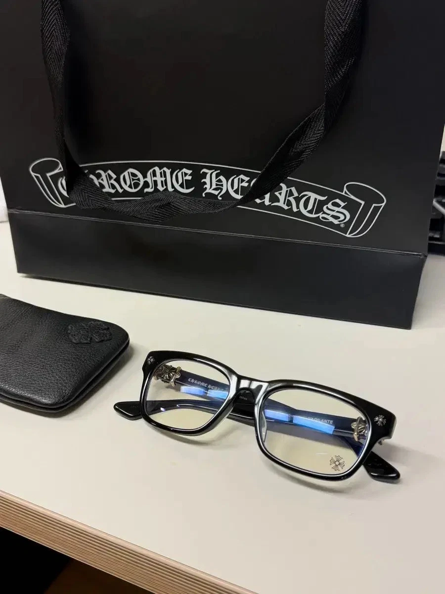 Chrome Hearts VAGILANTE BK Black Silver CH Plus Glasses Eyewear Authentic