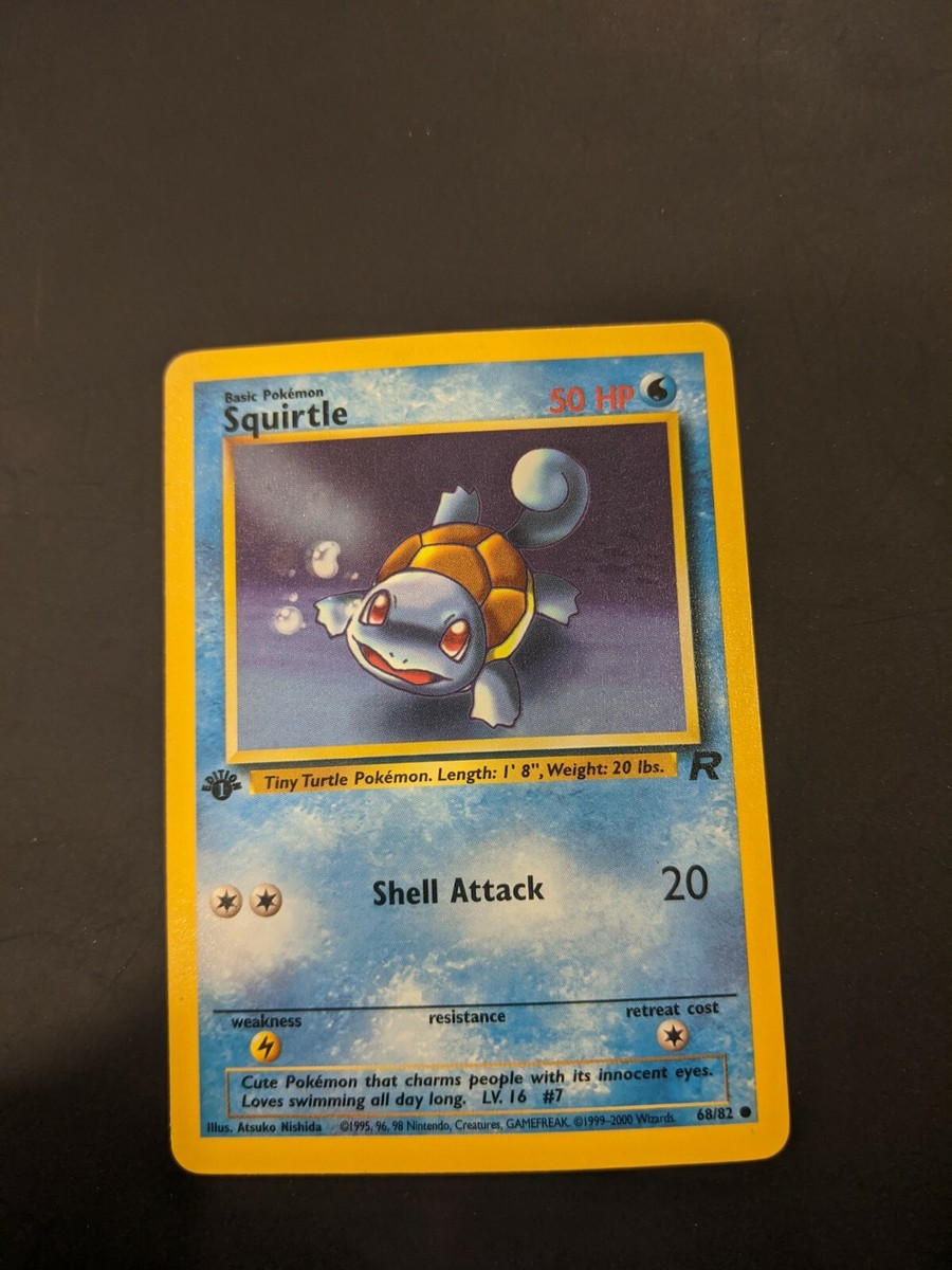 1995 squirtle pokemon card value 68 82 - (68) - Team Rocket From the Team Rocket set SQUIRTLE 1ST EDITION 68/82 TEAM