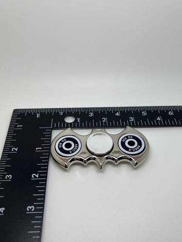 trendy gadget FIDGET SPINNER Silver BATMAN style Relieve Anxiety Stress Autism - Picture 4 of 5