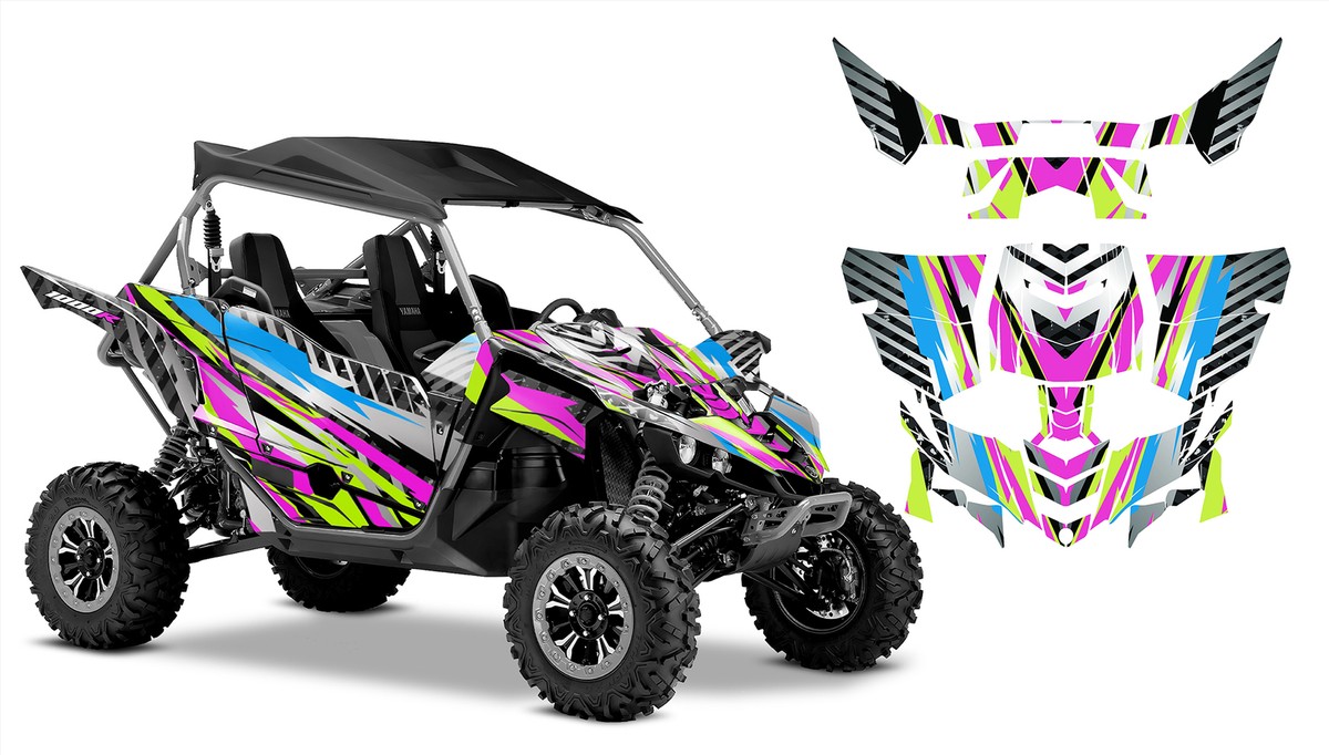 2015-22 Yamaha YXZ 1000R graphics wrap kit 24 mil thick design