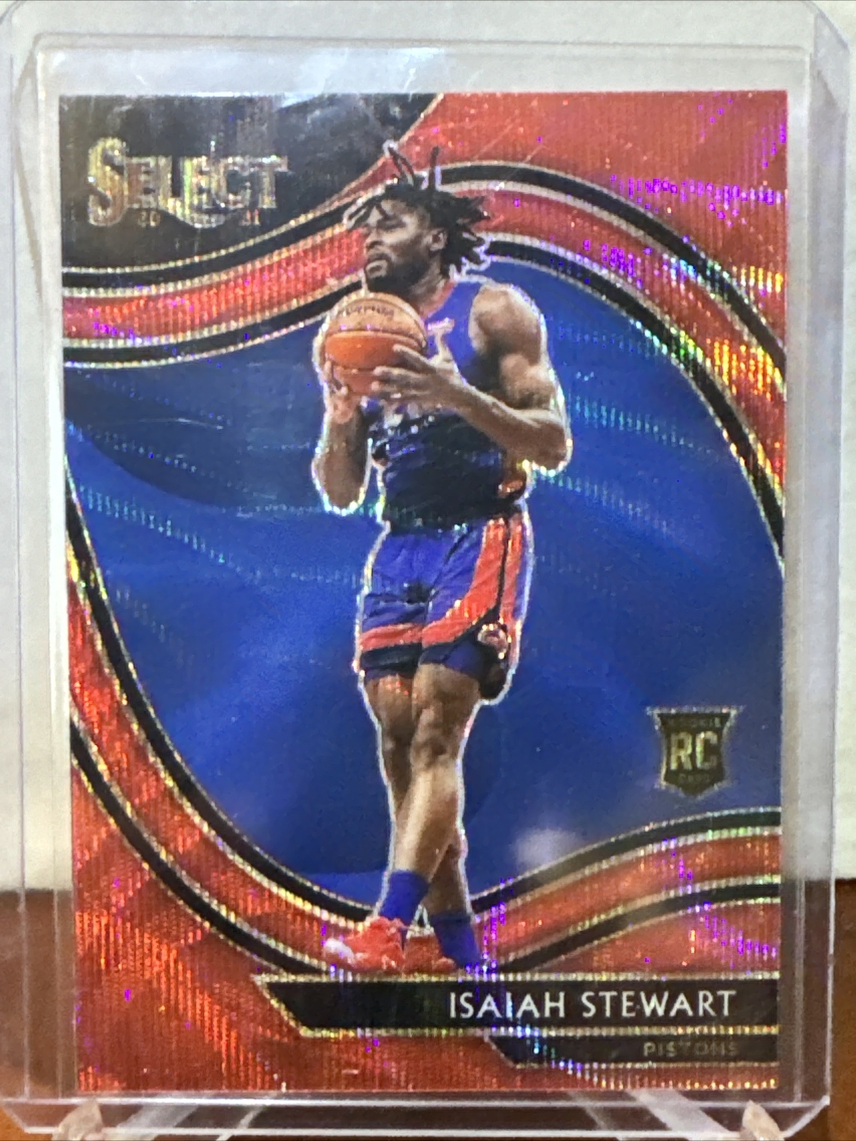 2020-21 Panini Select Isaiah Stewart Courtside RC #285 Red Wave Prizm