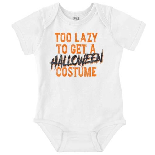 Funny Too Lazy To Get A Halloween Costume Newborn Baby Boy Girl Infant Romper