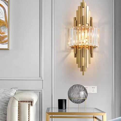 Indoor Hallway Wall Sconce Bedroom Wall Lamp Crystal Wall Light Foyer Wall Light