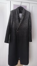 cappotto donna SILVIAN HEACH nero/bianco (S) vestibilità comoda lungo mai usato 