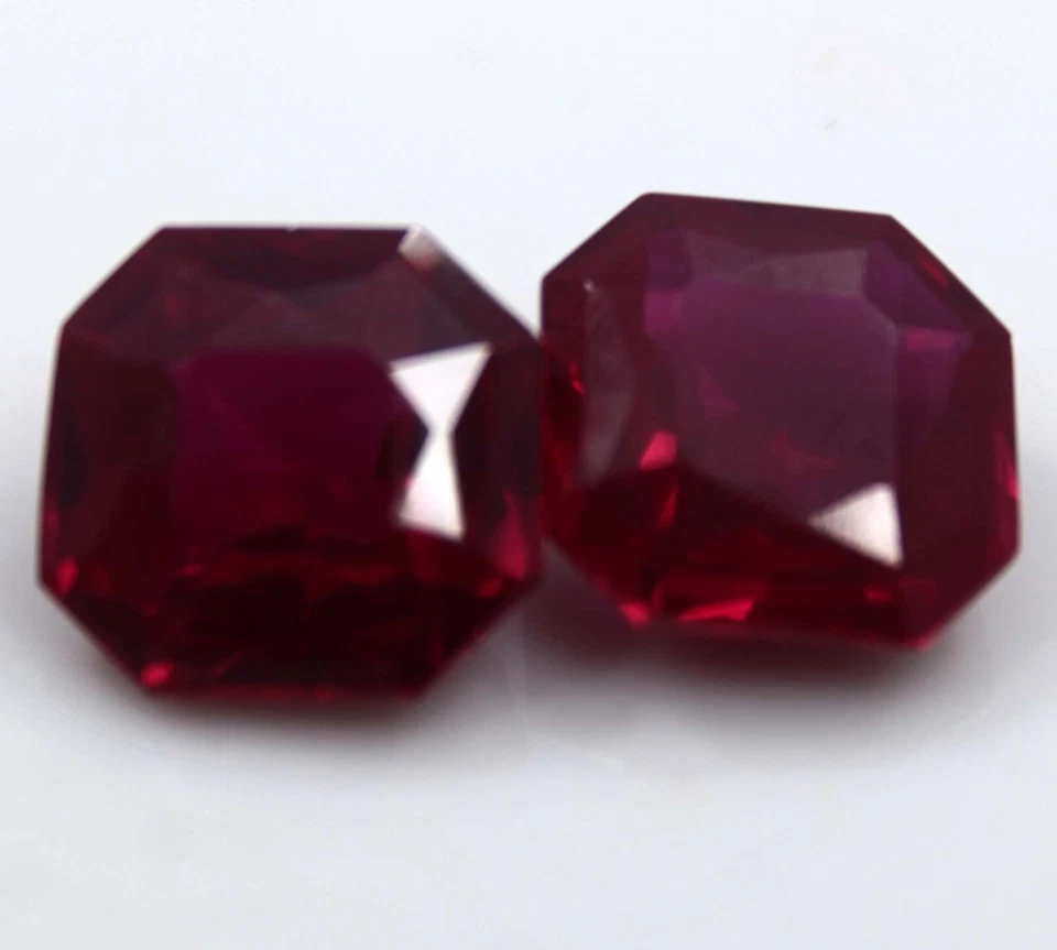 Par de piedras preciosas sueltas sin calefacción rubí rojo sangre de paloma BURMA certificado natural de 17 quilates Foto 4 de 4