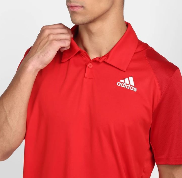 adidas Men's Tennis Club Red Polo Shirt GL5460 | eBay