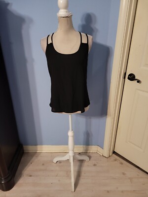 Mine Medium Blouse Womens Black Sleeveless Strappy 